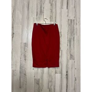 Forever 21+ Red Elastic High-Waist Back-Slit Bodycon Pencil Skirt Plus Size 1X